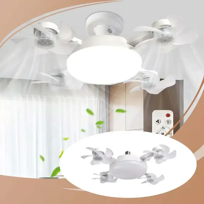 Ventilateur Drone™ – Plafonnier 2 en 1 avec Lumière LED et Hélices Futuristes
