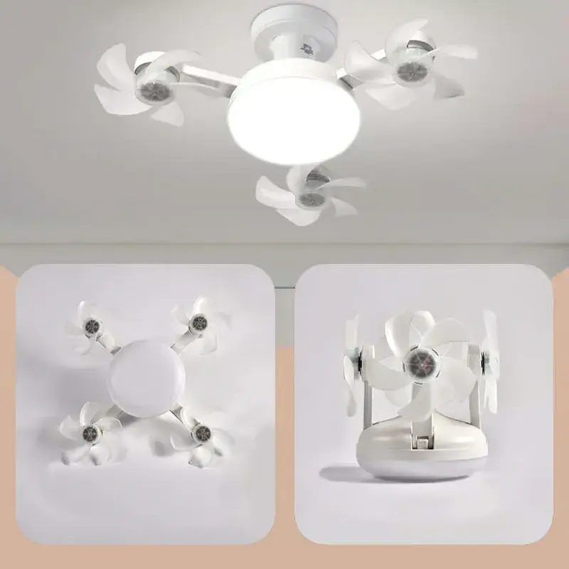 Ventilateur Drone™ – Plafonnier 2 en 1 avec Lumière LED et Hélices Futuristes