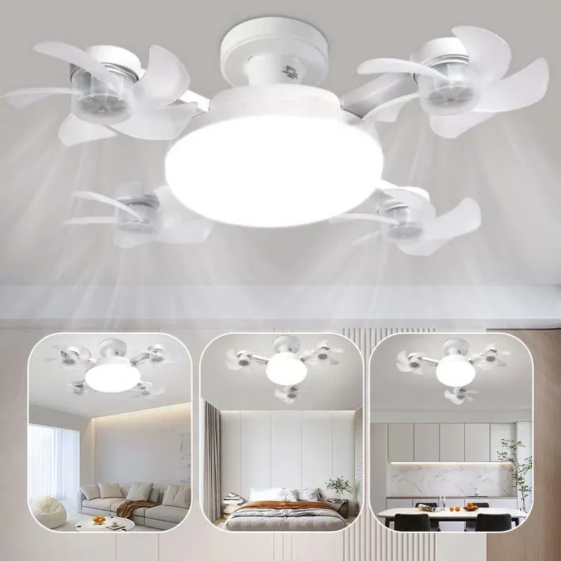 Ventilateur Drone™ – Plafonnier 2 en 1 avec Lumière LED et Hélices Futuristes
