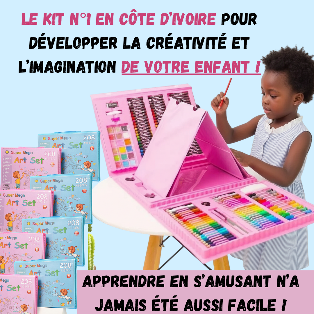 Le Kit Créatif Ultime de 208 Pièces – Éveillez l’Imagination et la Créativité de Votre Enfant !