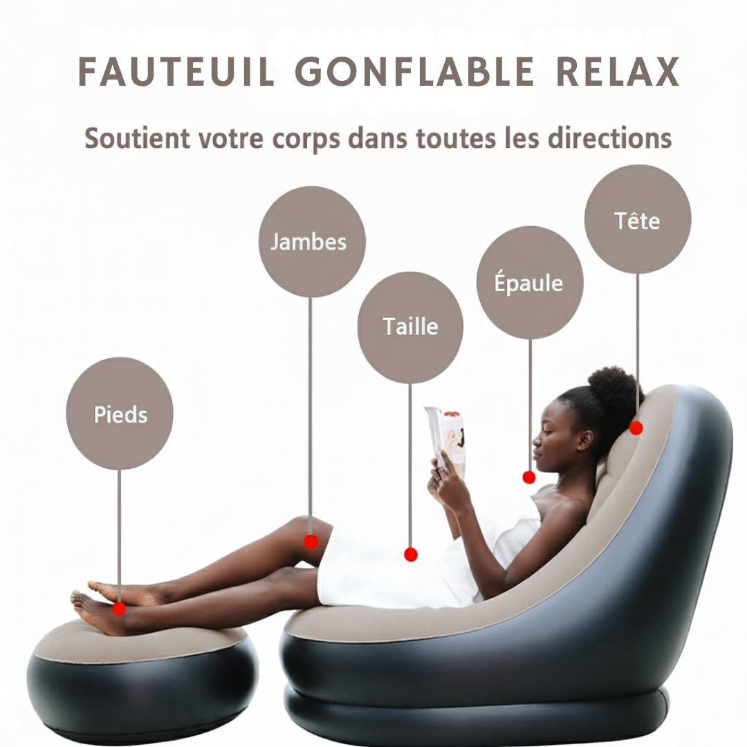 Le Fauteuil Gonflable Ultra-Confort – Transforme Instantanément Ton Salon en Espace Relaxation ! 😍🔥