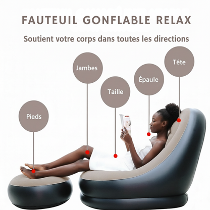 Le Fauteuil Gonflable Ultra-Confort – Transforme Instantanément Ton Salon en Espace Relaxation ! 😍🔥