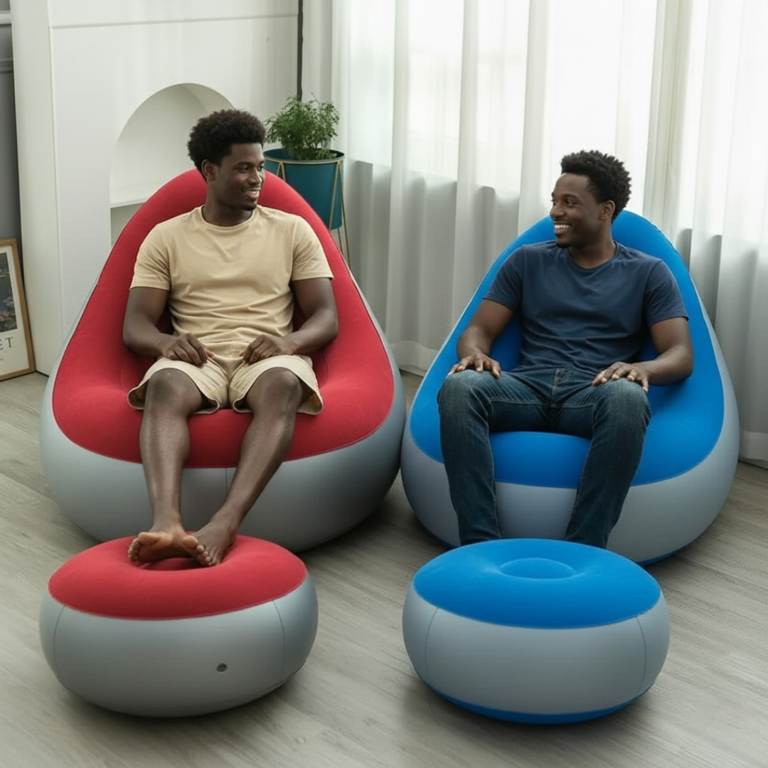 Le Fauteuil Gonflable Ultra-Confort – Transforme Instantanément Ton Salon en Espace Relaxation ! 😍🔥