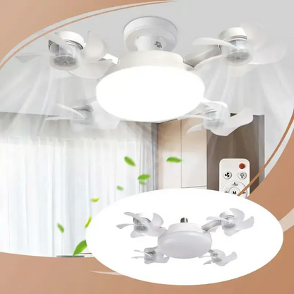 Ventilateur Drone™ – Plafonnier 2 en 1 avec Lumière LED et Hélices Futuristes